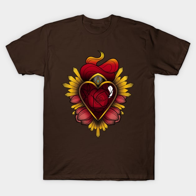 Sacred heart T-Shirt by Jahaziel Sandoval